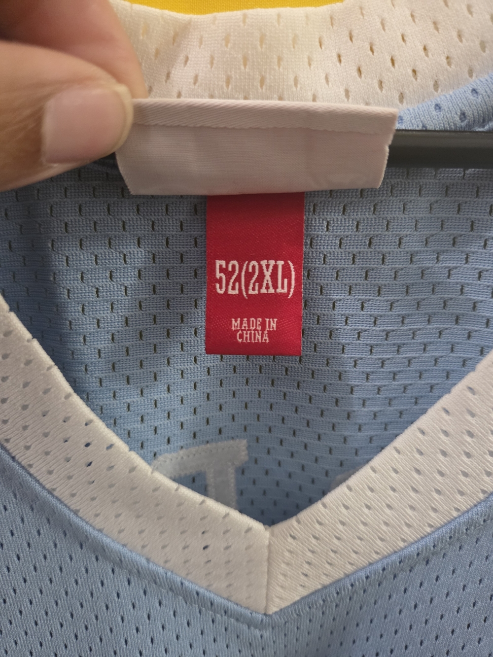 Mitchell & Ness Light Blue and White Basketball Jersey - Picture 3 of 5